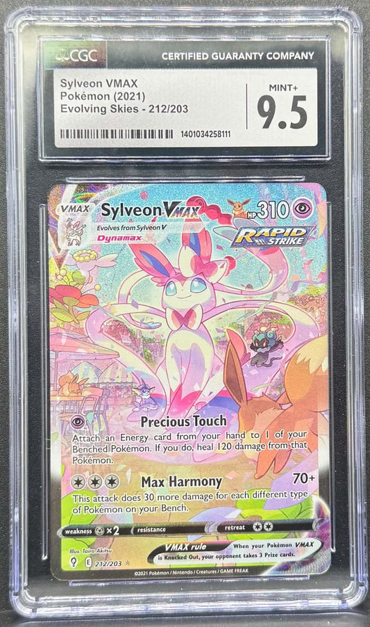 Pokemon TCG Sylveon VMAX Evolving SKies 212/203 CGC 9.5