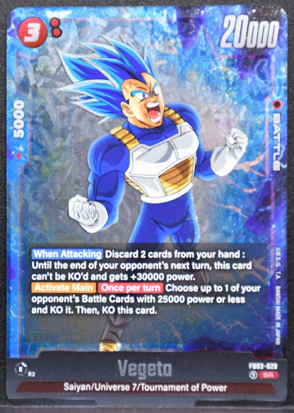 Dragonball Vegeta Dragon Ball Fusion World Raging Roar FB03-020 NM English