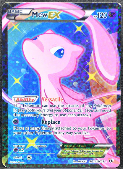 Mew EX RC24/RC25 Legendary Treasures Radiant Full Art Damaged