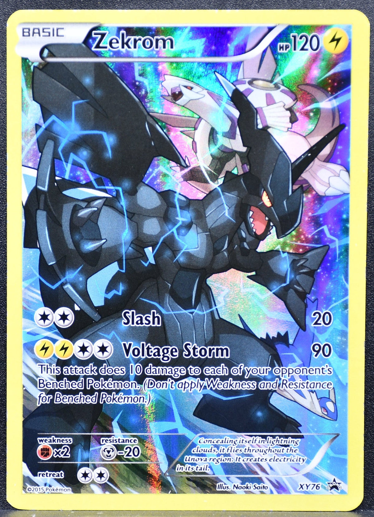 Zekrom XY76 XY Promo Full Art Damaged
