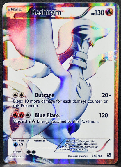 Reshiram 113/114 Black & White Full Art HP