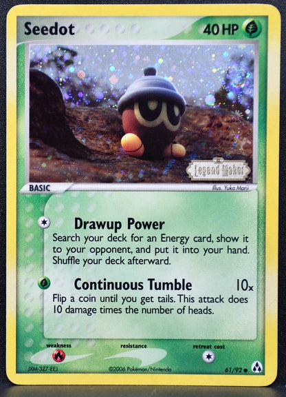 Pokemon TCG Seedot 61/92 Ex Legend Maker Stamped Holo LP