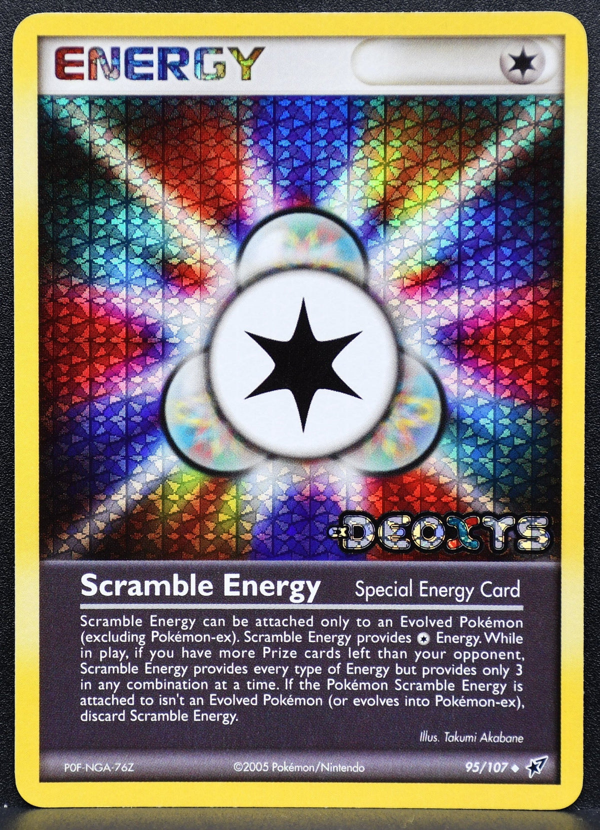 Pokemon TCG Scramble Energy 95/107 Ex Deoxys Stamped Holo NM