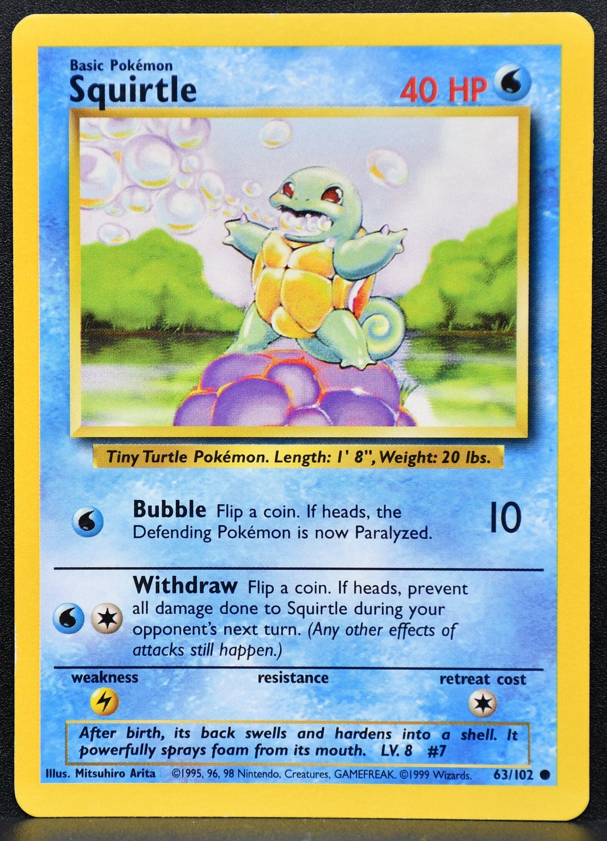 Pokemon TCG Squirtle 63/102 Base Set Regular MP