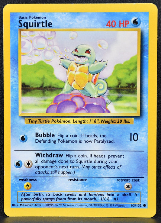 Pokemon TCG Squirtle 63/102 Base Set Regular MP