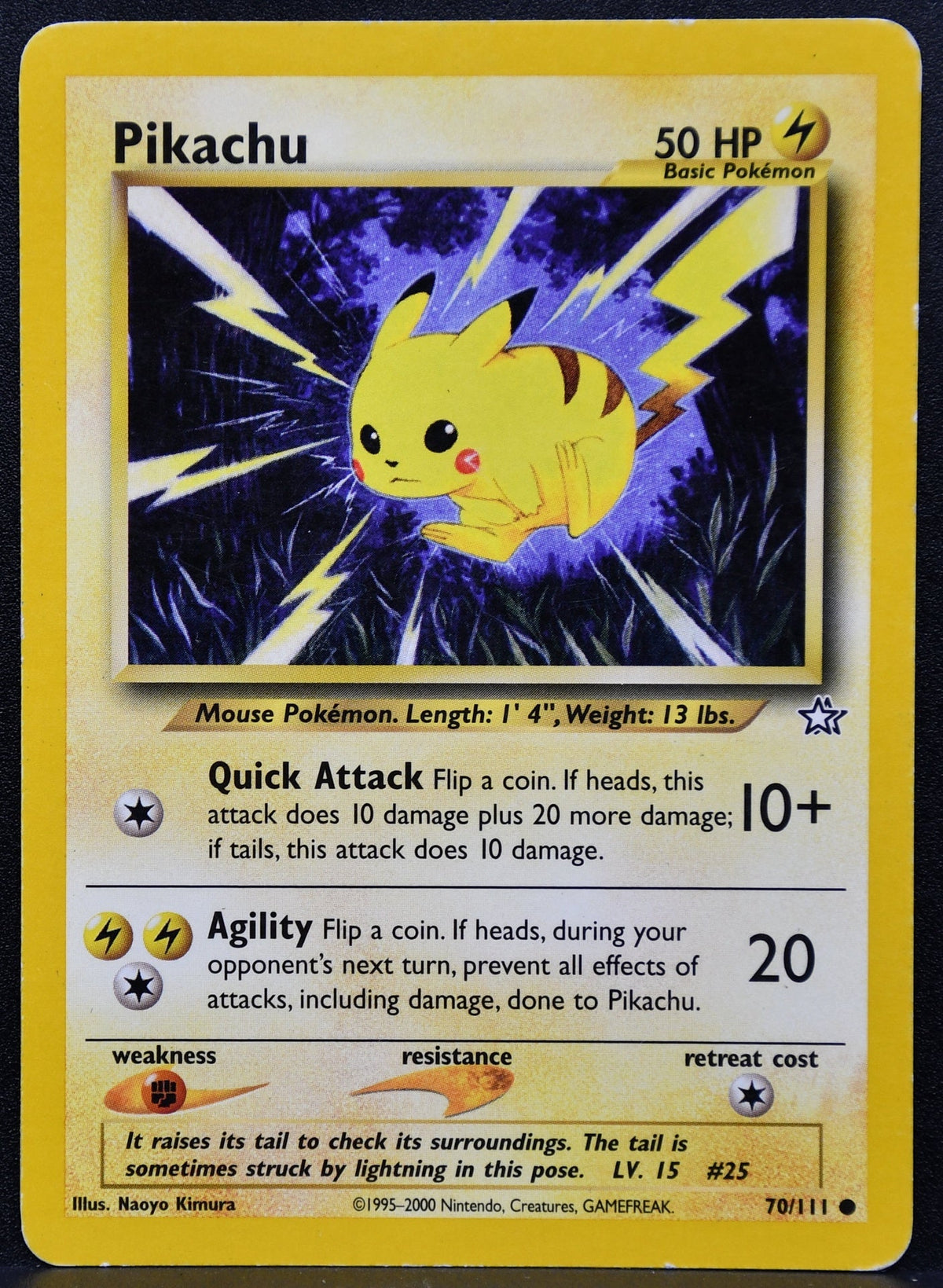 Pokemon TCG Pikachu 70/111 Neo Genesis Regular MP