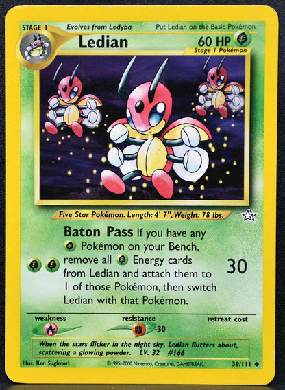 Pokemon TCG Ledian 39/111 Neo Genesis Regular HP