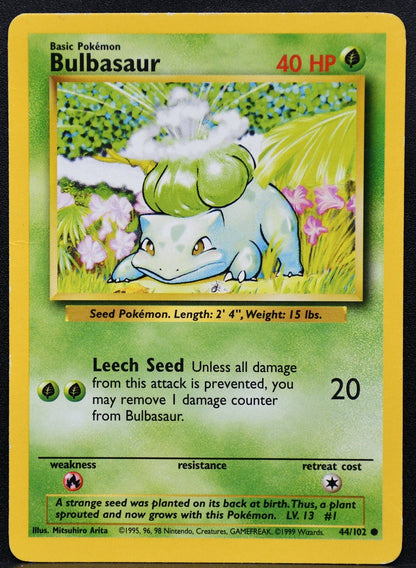 Pokemon TCG Bulbasaur 44/102 Base Set Regular HP