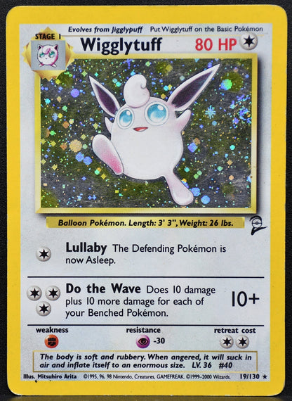 Pokemon TCG Wigglytuff 19/130 Base Set 2 Holofoil HP
