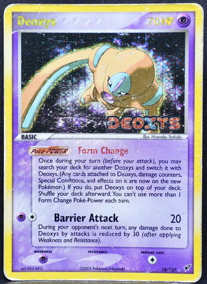 Pokemon TCG Deoxys 18/107 Ex Deoxys Stamped Holo HP