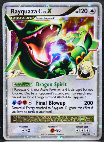 Pokemon TCG Rayquaza C Lv.X 146/147 Supreme Victors Holofoil LP