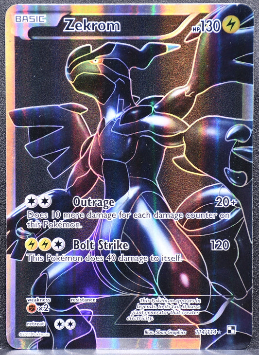 Pokemon TCG Zekrom 114/114 Black & White Full Art MP
