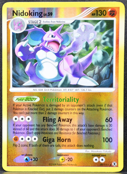 Pokemon TCG Nidoking Lv.59 29/111 Rising Rivals Reverse Holo LP