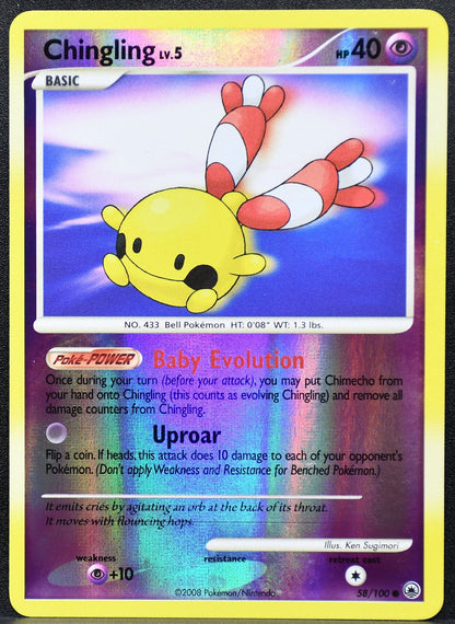 Pokemon TCG Chingling Lv.5 58/100 Majestic Dawn Reverse Holo NM