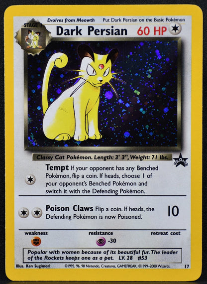 Pokemon TCG Dark Persian 17 Promo Black Star Holofoil LP