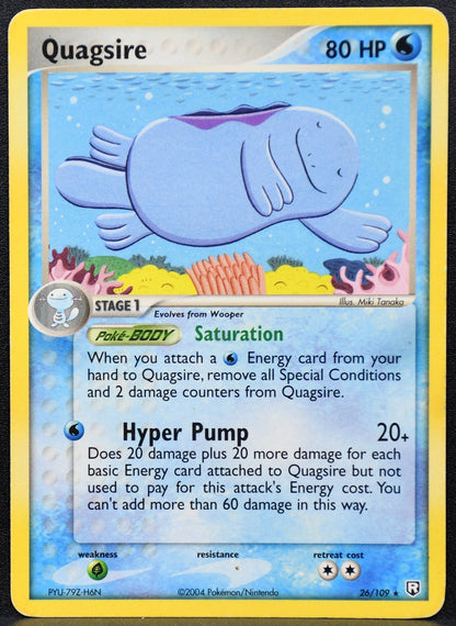 Pokemon TCG Quagsire 26/109 Ex Team Rocket Returns Regular MP