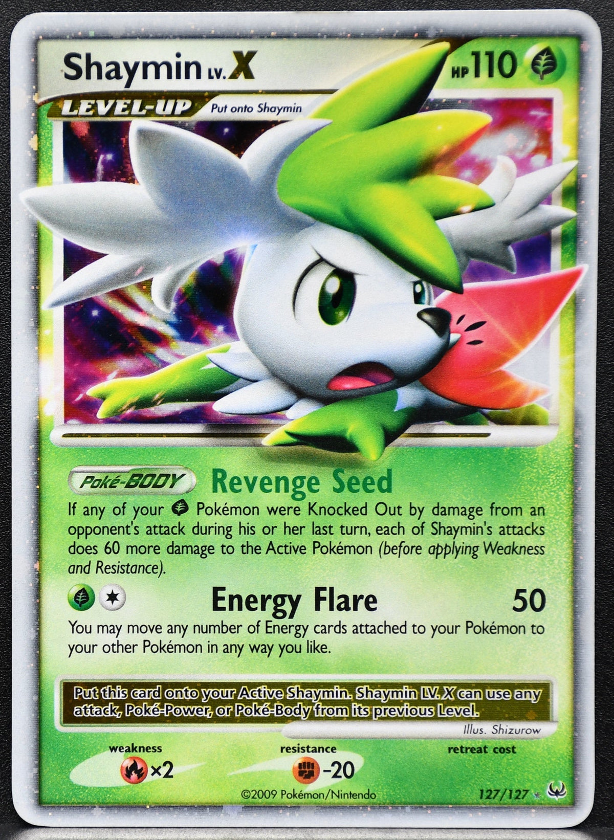 Pokemon TCG Shaymin Lv.X 127/127 Platinum Holofoil LP