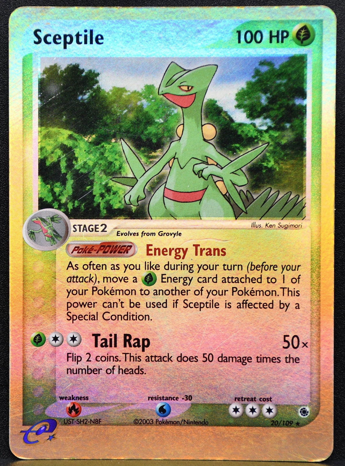 Pokemon TCG Sceptile 20/109 EX Ruby & Sapphire Reverse Holo HP