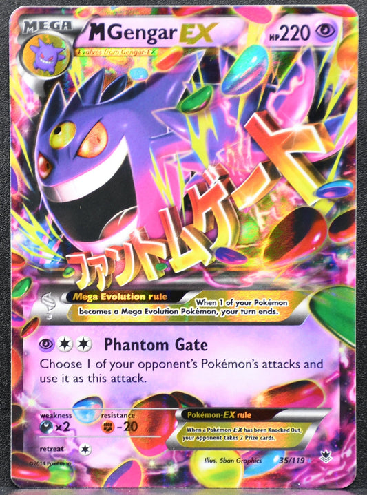 Pokemon TCG M Gengar EX 35/119 Phantom Forces Holofoil LP