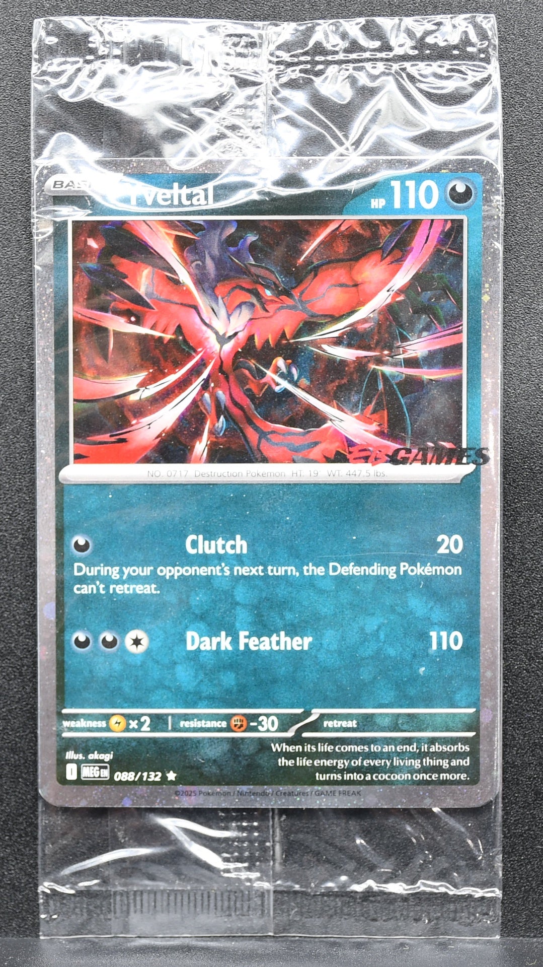 Pokemon TCG Yveltal 088/132 EB Games Promo Holofoil Sealed