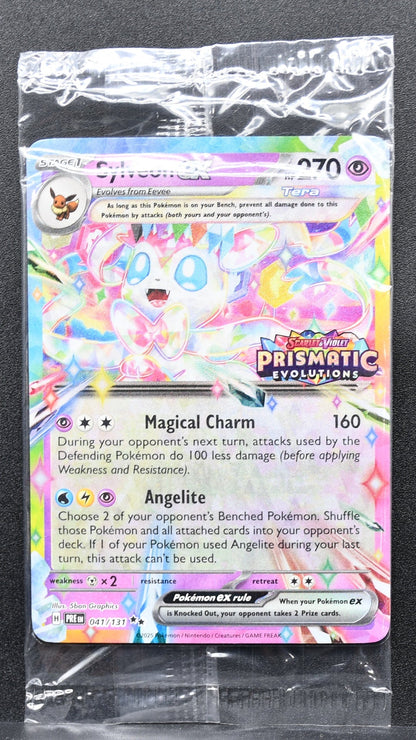 Pokemon TCG Sylveon ex 041/131 Prismatic Evolutions Stamped Holo Sealed