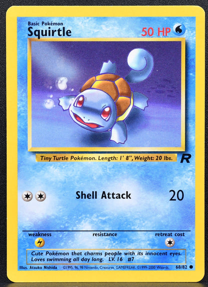 Pokemon TCG Squirtle Team Rocket 68/82 Unlimited MP EN