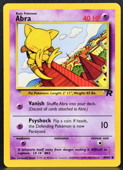 Pokemon TCG Abra Team Rocket 49/82 Unlimited LP EN