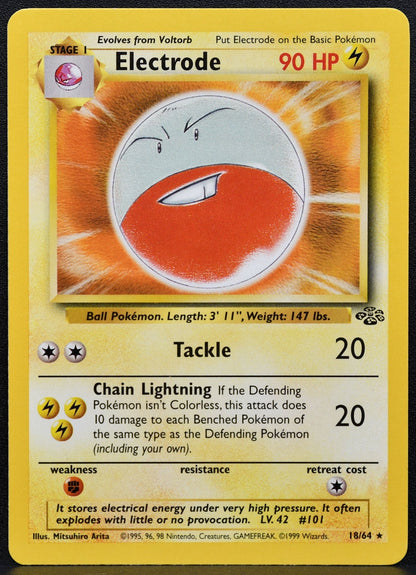Pokemon TCG Electrode (18) Jungle 18/64 Unlimited LP EN