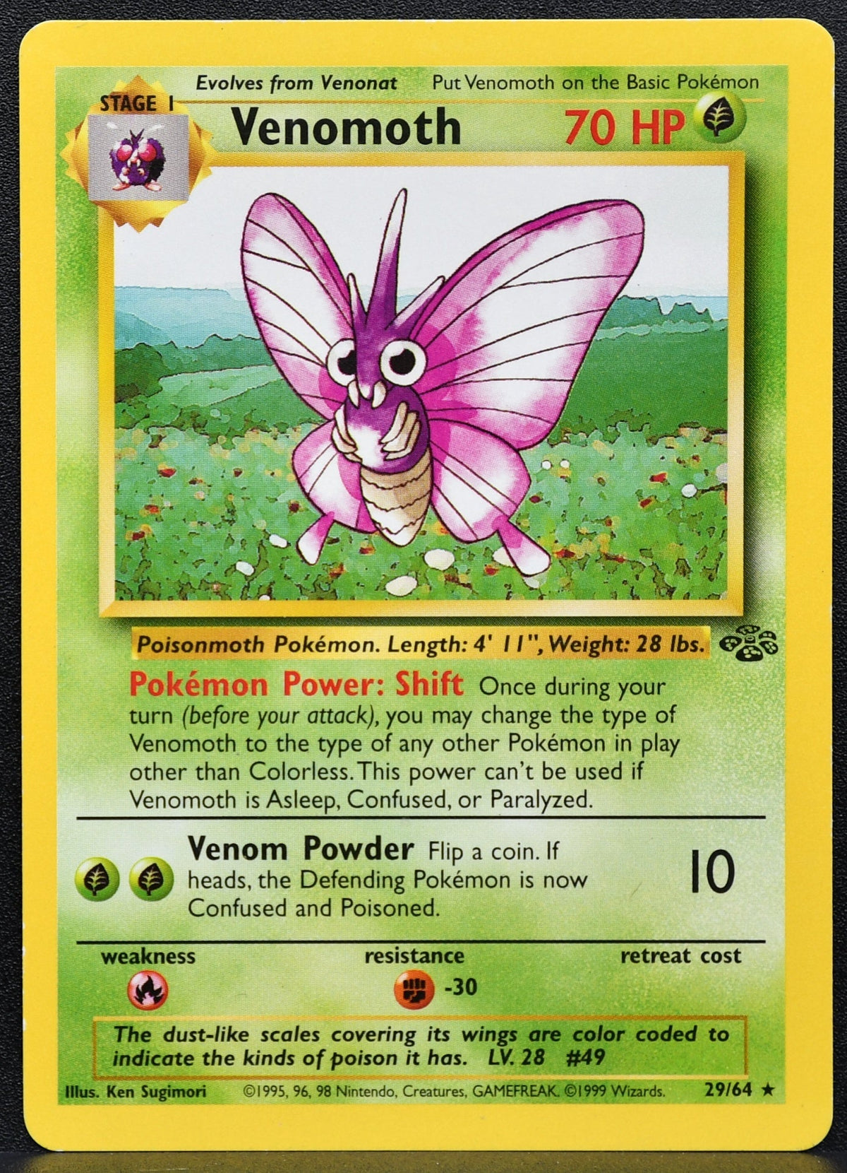 Pokemon TCG Venomoth (29) Jungle 29/64 Unlimited MP EN