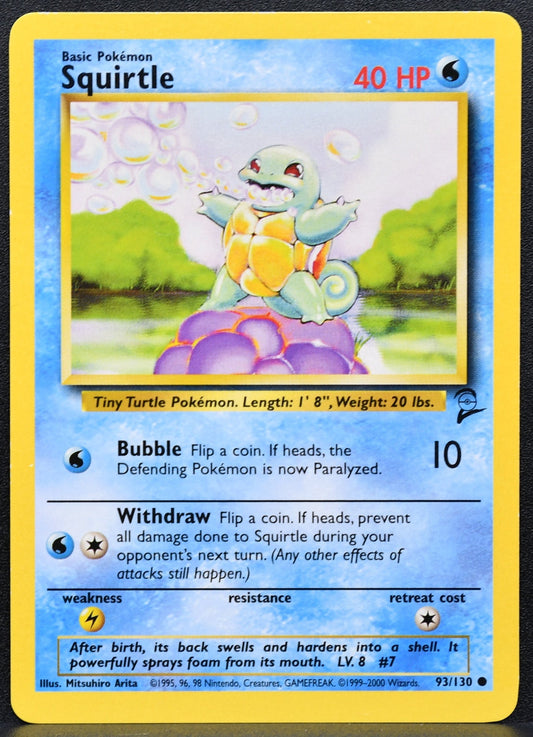 Pokemon TCG Squirtle Base Set 2 093/130 Normal LP EN