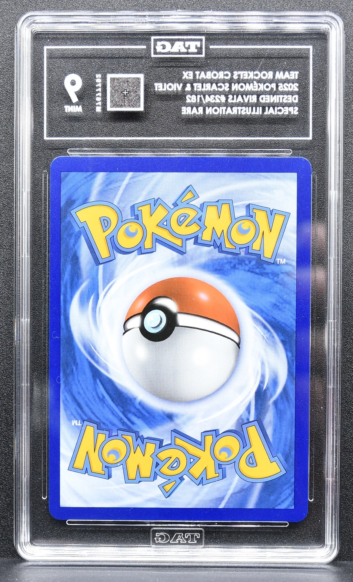 Pokemon TCG Team Rocket's Crobat ex 234/182 Destined Rivals Full Art TAG 9