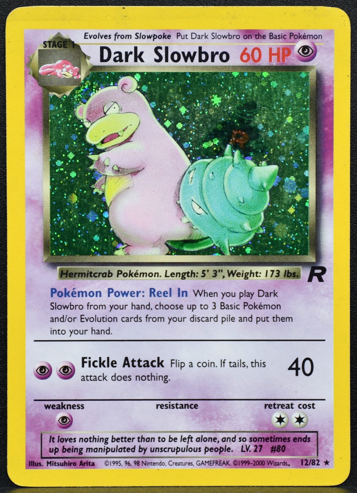 Dark Slowbro (12/82) Unlimited - Team Rocket - DMG