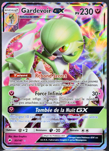 Pokemon TCG Gardevoir EX 93/147 FR Burning Shadows LP