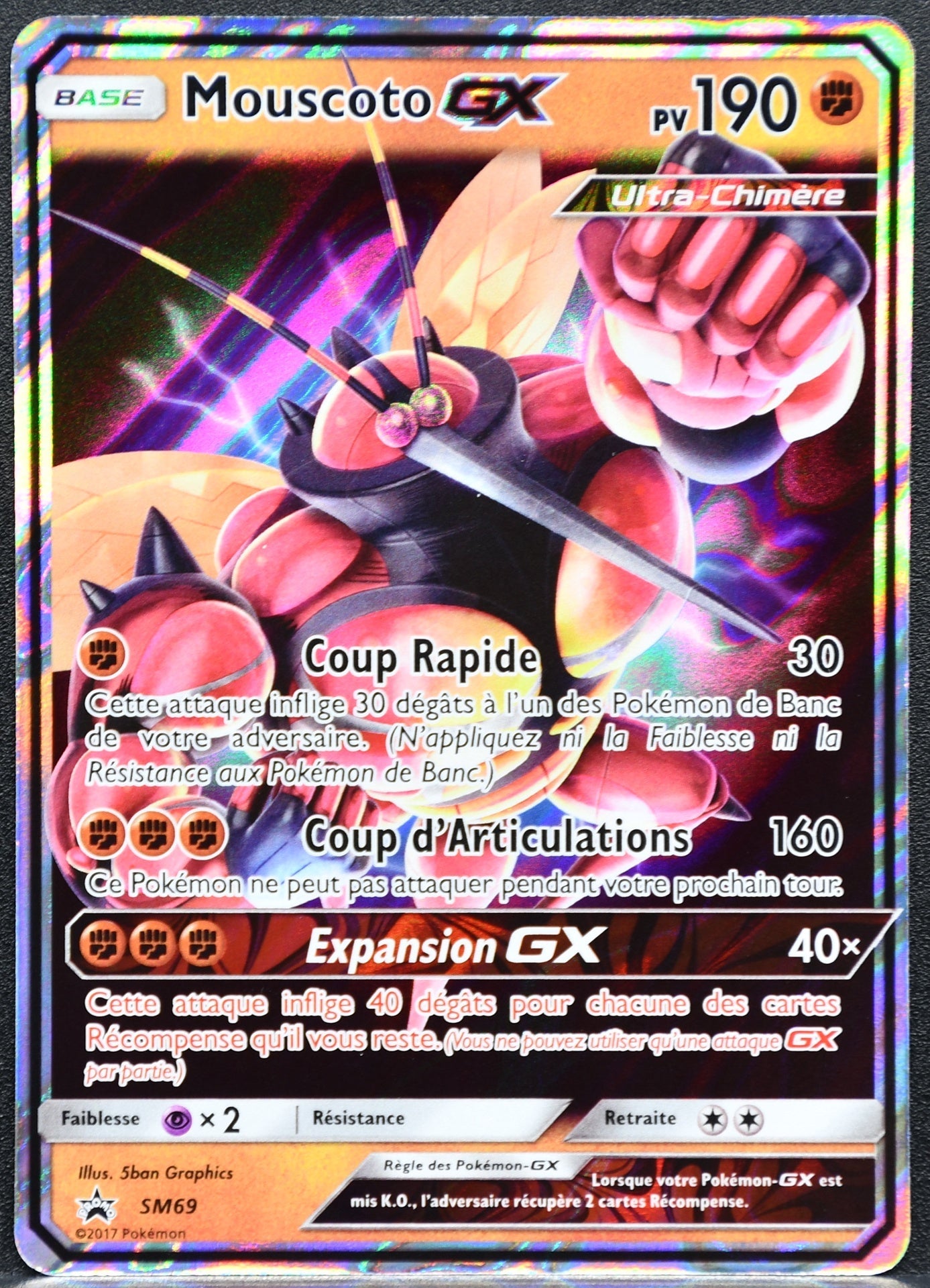 Pokemon TCG Mouscoto Buzzwole GX SM69 FR Promo NM