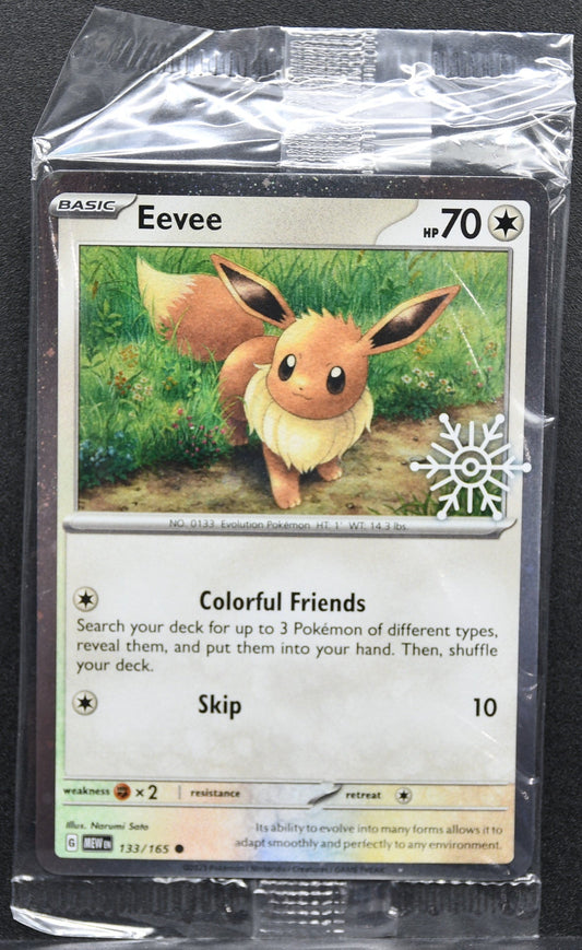 Pokemon TCG Eevee 133/165 Holiday Snowflake Stamp Sealed