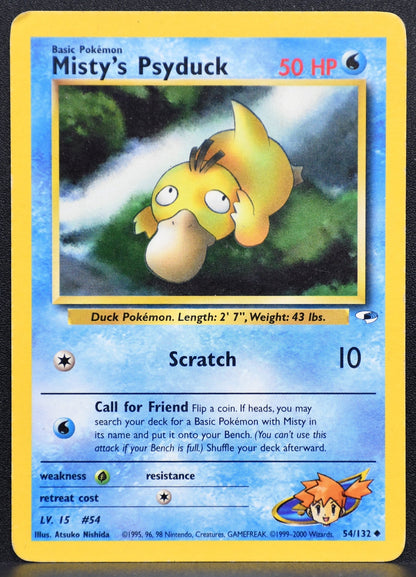 Pokemon TCG Misty's Psyduck 054/132 Gym Heroes Unlimited HP