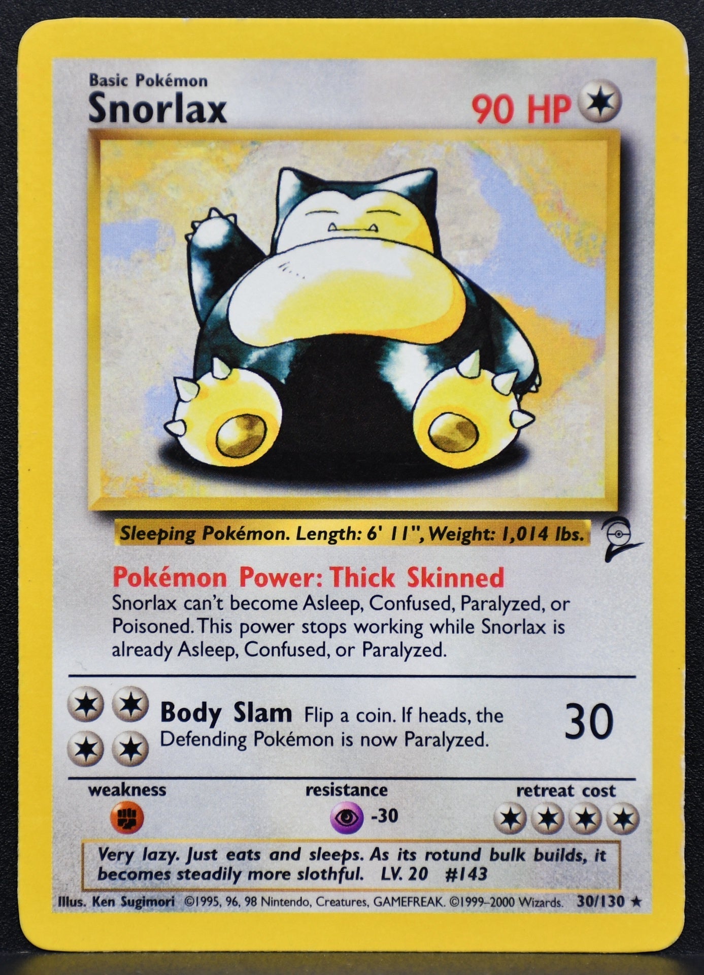 Pokemon TCG Snorlax 030/130 Base Set 2 Normal MP