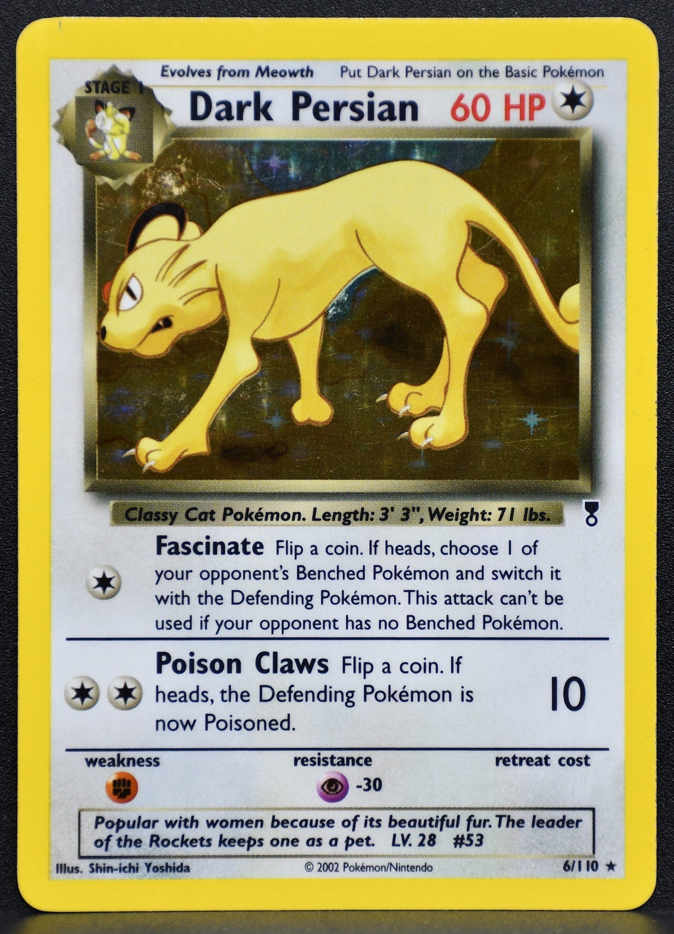 Pokemon TCG Dark Persian 006/110 Legendary Collection Holofoil MP