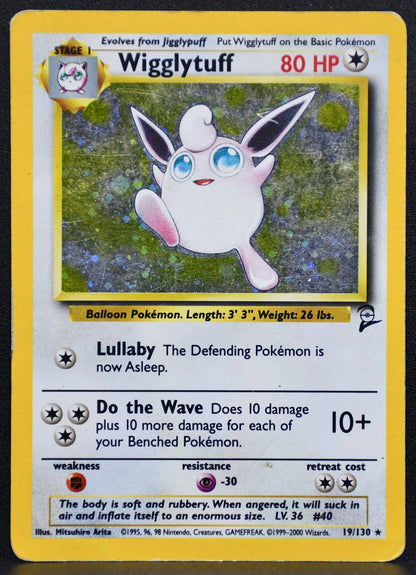 Pokemon TCG Wigglytuff 019/130 Base Set 2 Holofoil DM