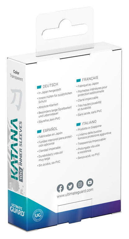 Ultimate Guard Sleeves Katana Inner Sleeves 100ct