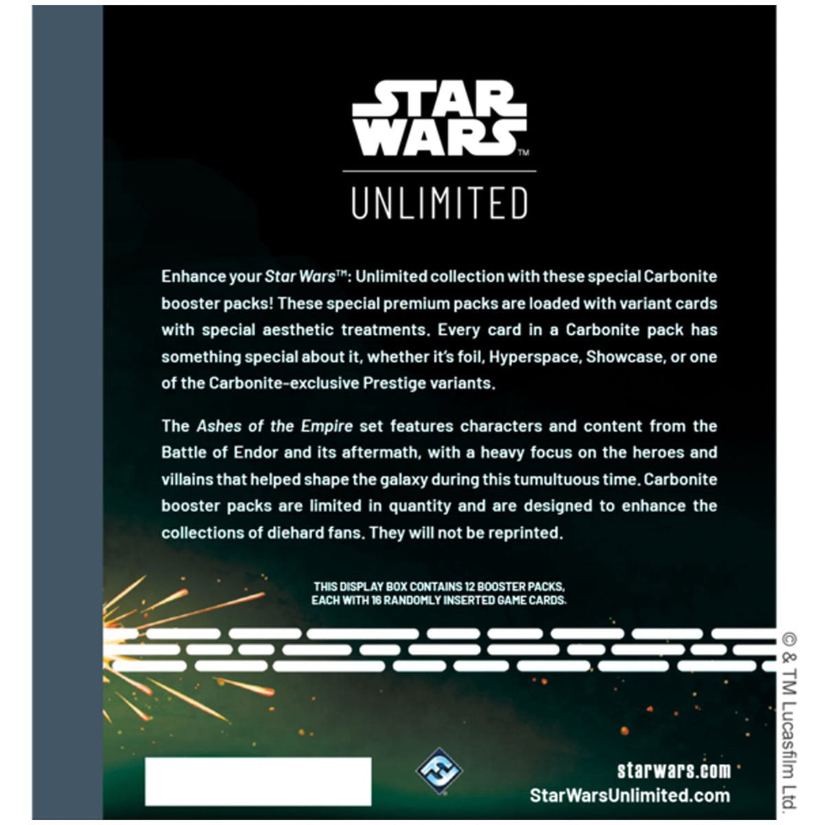 Star Wars: Unlimited - Ashes of the Empire - Carbonite Booster Display (EN)
