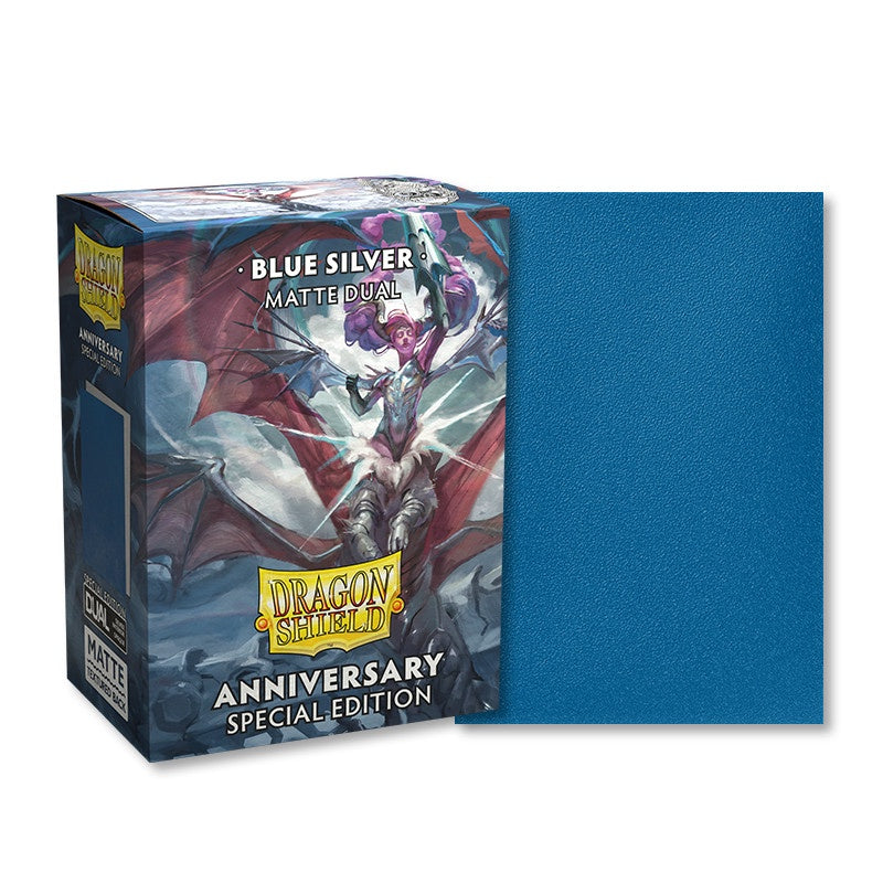 Dragon Shield Sleeves Dual Matte Cobalt & Silver (100)