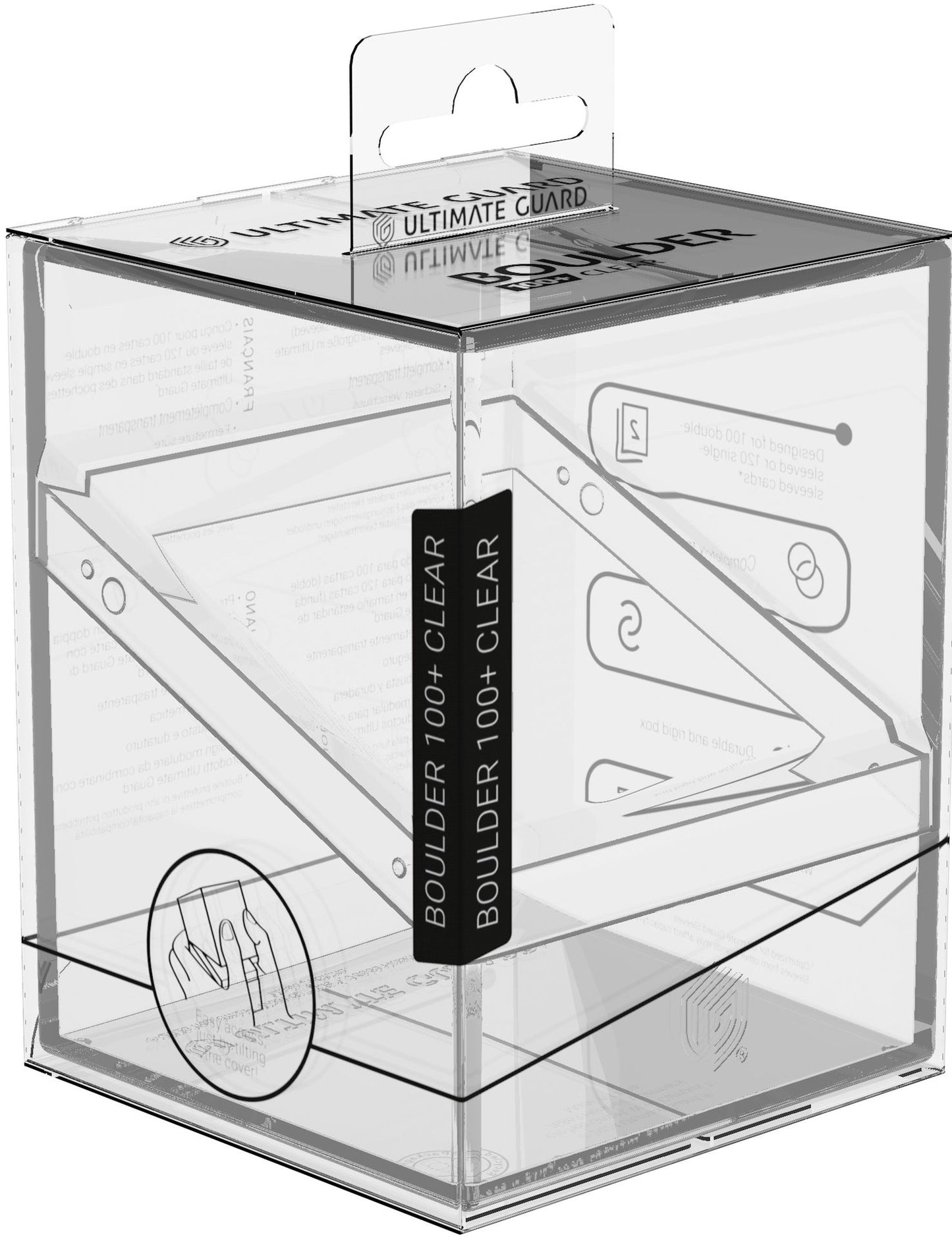 Ultimate Guard Deck Case Boulder 100+ Clear Transparent