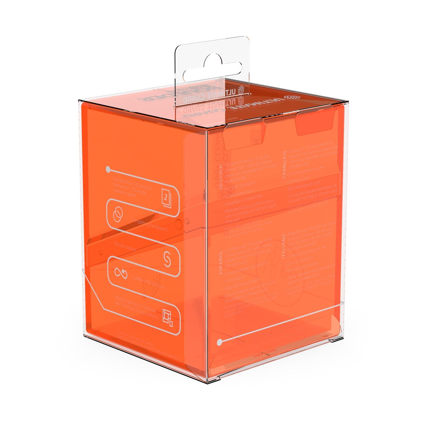 Ultimate Guard Deck Case Boulder 100+ Clear Poppy Topaz