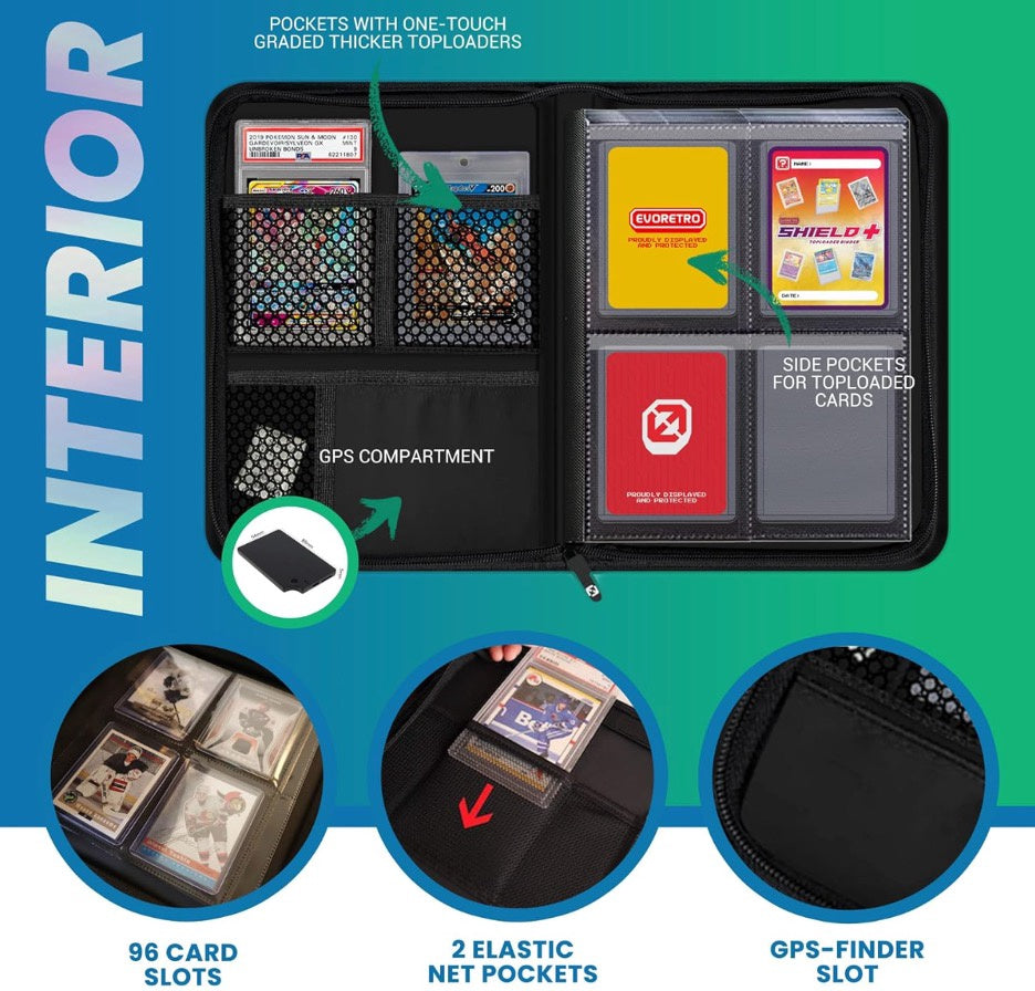 EvoRetro Shield+ Compact 96 Topload Cards Binder Black