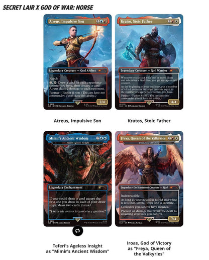 MTG Secret Lair Playstation Super Drop God of War Norse Redemption Regular