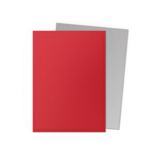 Dragon Shield Sleeves DUal Matte Crimson and Silver 100ct