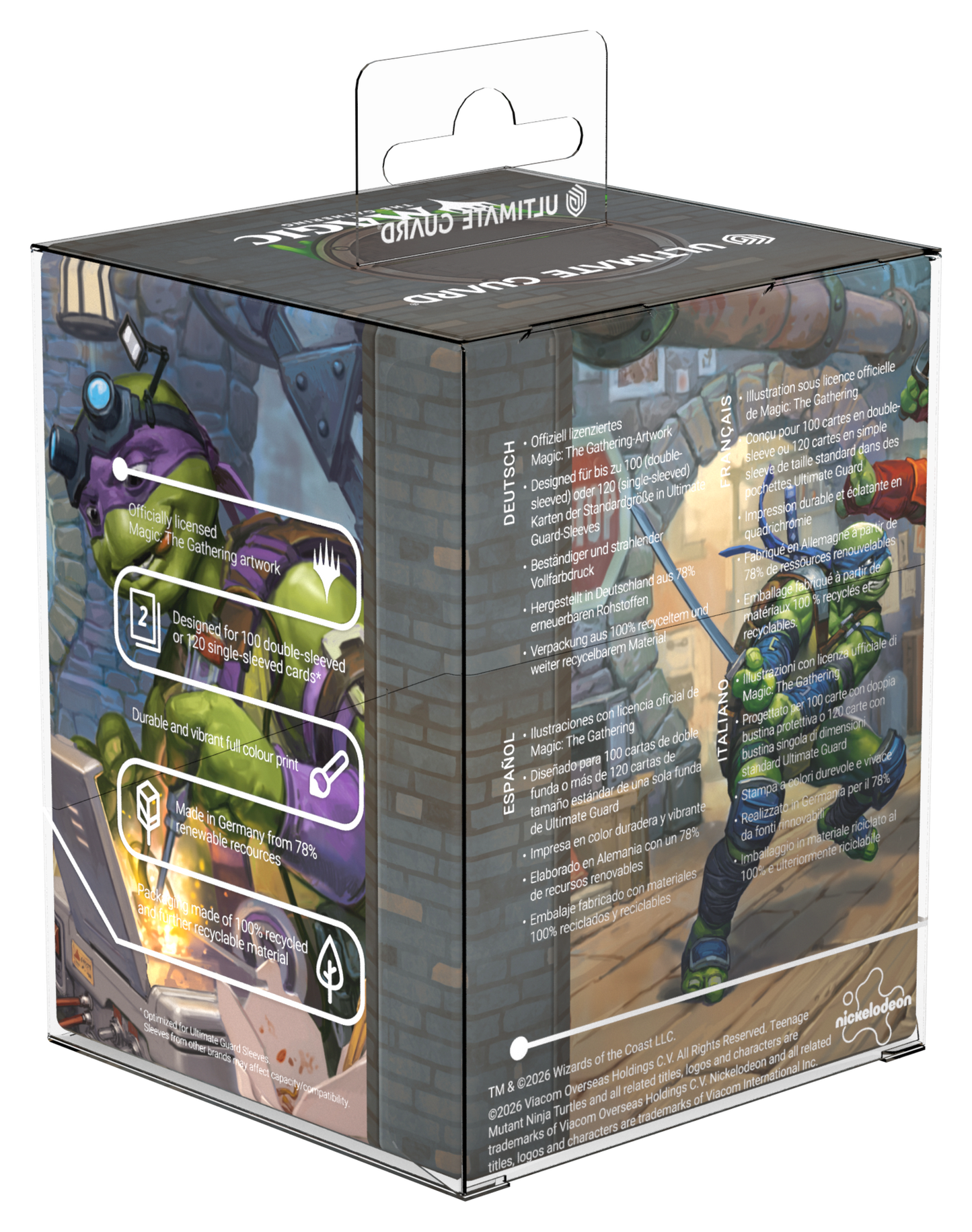 Ultimate Guard Rte Deck Case Boulder 100+ Mtg Teenage Mutant Ninja Turtles - Turtle Lair