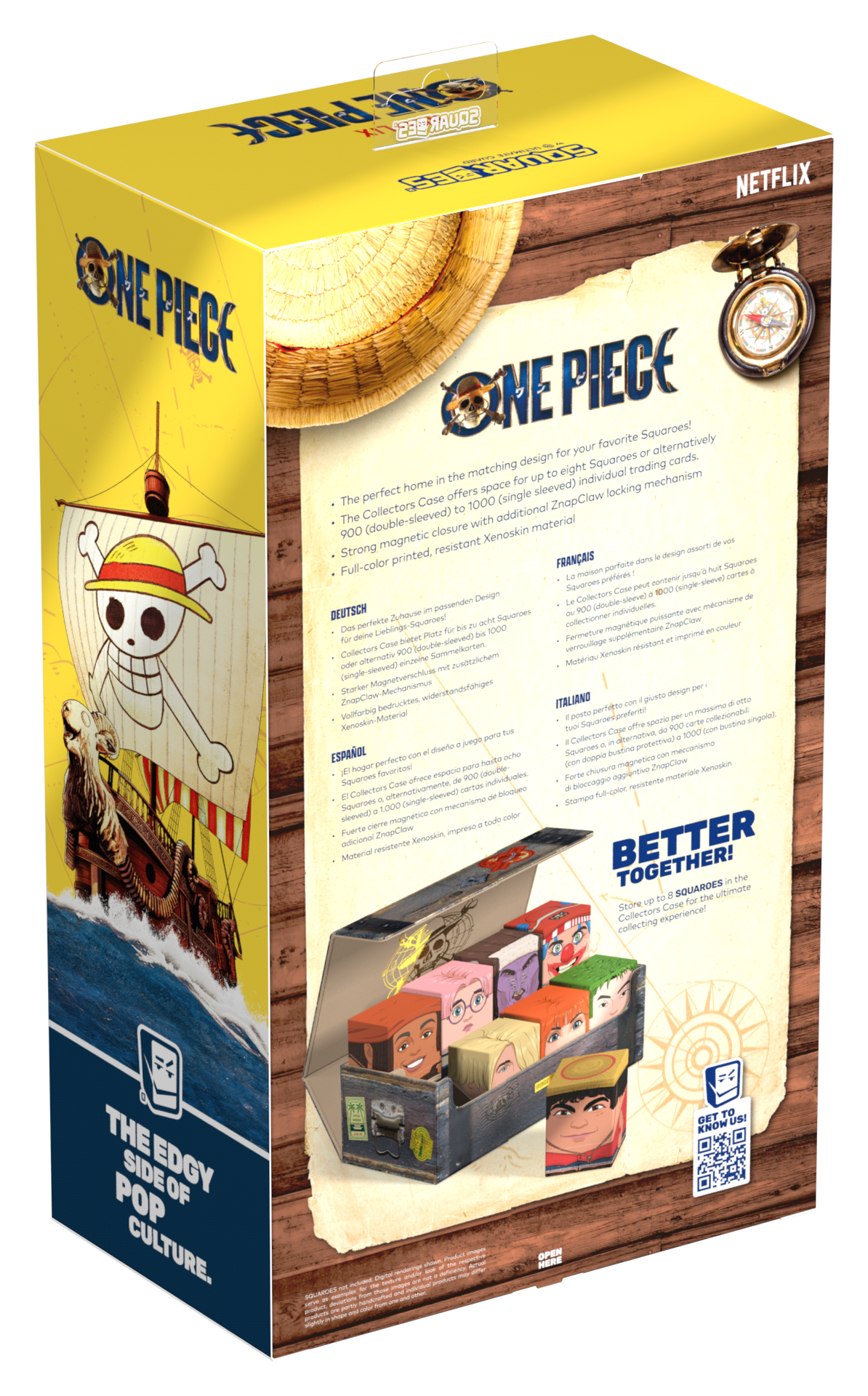 Squaroes Netflix One Piece Wv1 Collector's Case Wooden Chest