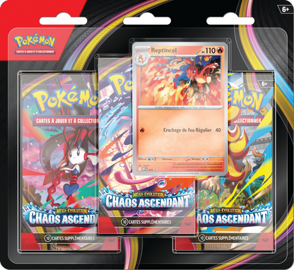 Pokemon TCG ME04 Chaos Rising 3 Pack Blister (FR)